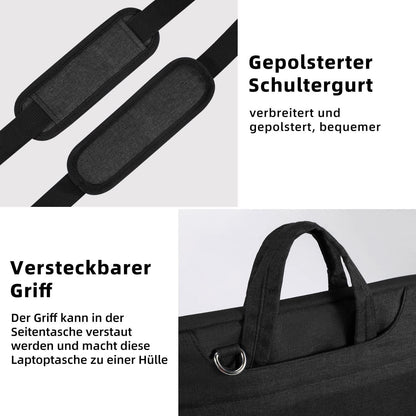 Voova Laptoptasche 17,3 Zoll Wasserdicht Schwarz Damen Herren