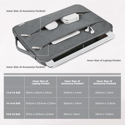 15-15.6 Zoll Laptophülle MacBook Grau Tablet Tasche Case