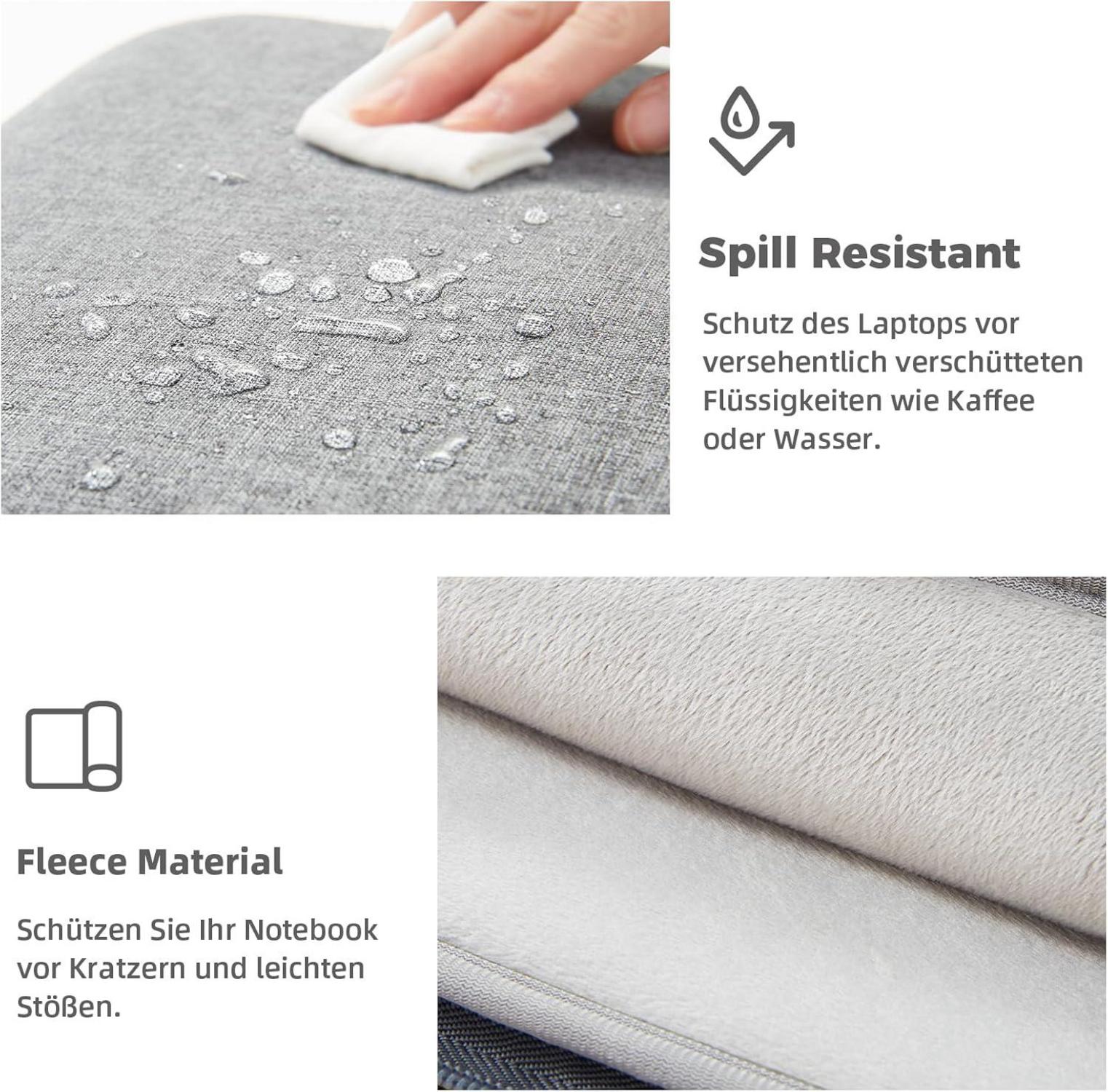 Voova 12.9 13 Zoll Laptophülle MacBook Air Pro iPad Tablet Tasche Hülle Laptoptasche Grau