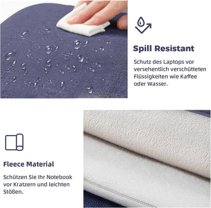 Voova Laptop Hülle 15,6 Zoll Wasserdicht Blau | Tablet Tasche Handgriff