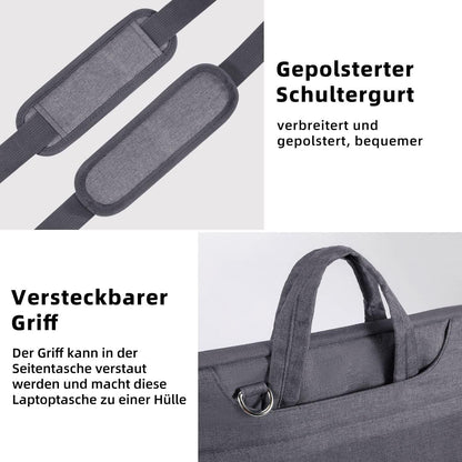 Laptoptasche 17,3 Zoll Leicht Wasserdicht Stoßfest Grau für Apple Dell