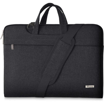 Voova Laptoptasche 15-16 Zoll Notebook Schwarz Leichte
