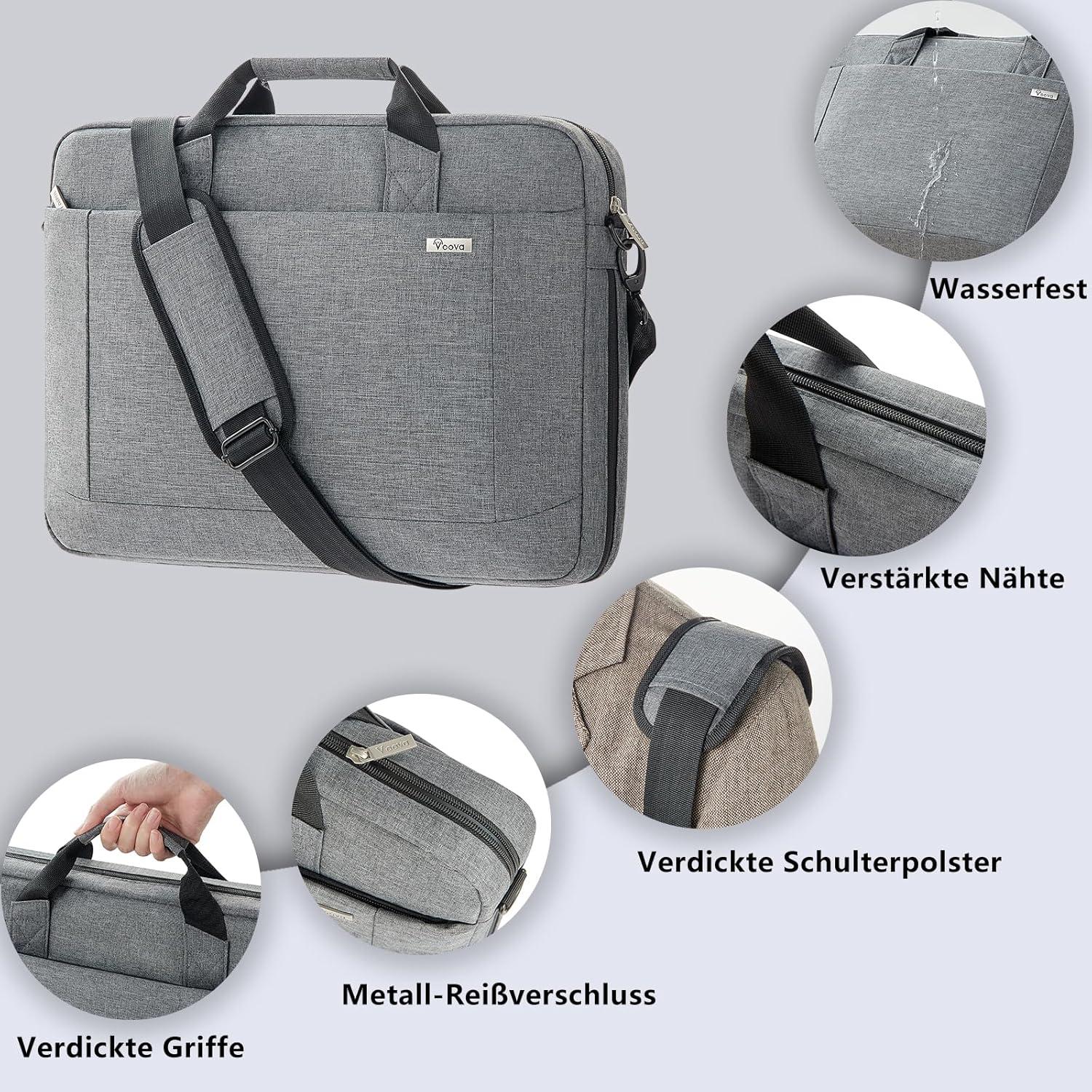 Große Laptoptasche 15,6 Zoll Laptop 30% mehr Kapazität Innenfächer wasserdicht