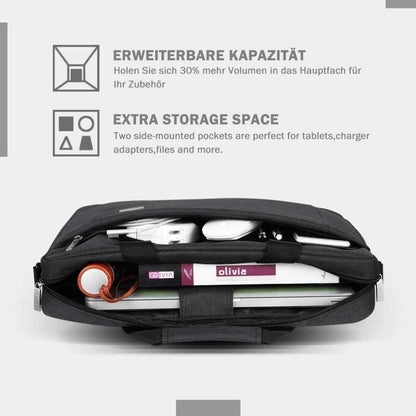 Voova große Laptoptasche für 14-16 Zoll Laptop wasserdicht Schwarz