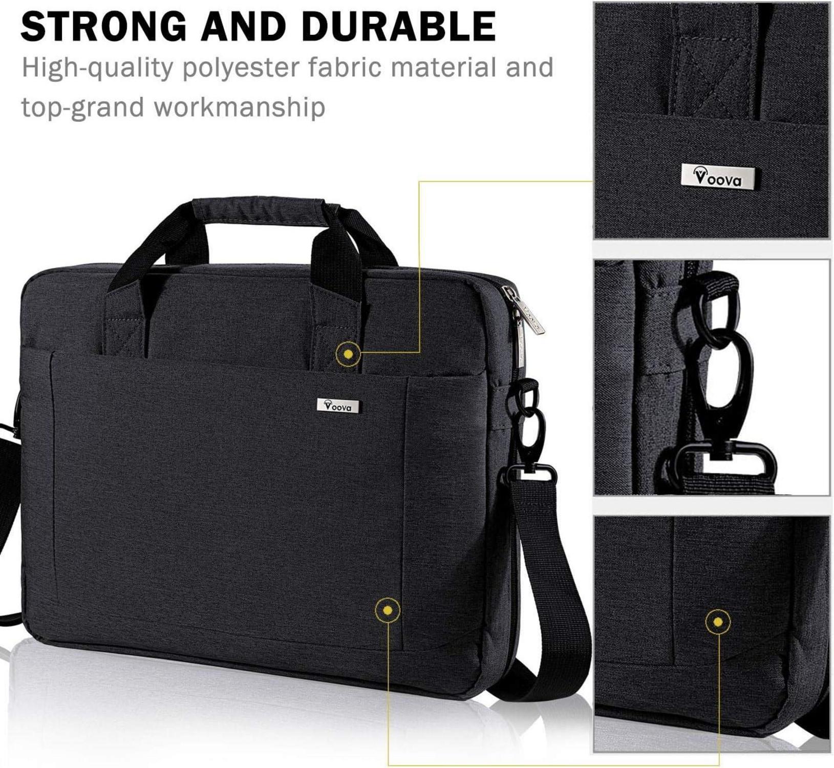 Voova große Laptoptasche für 14-16 Zoll Laptop wasserdicht verdickt Schwarz