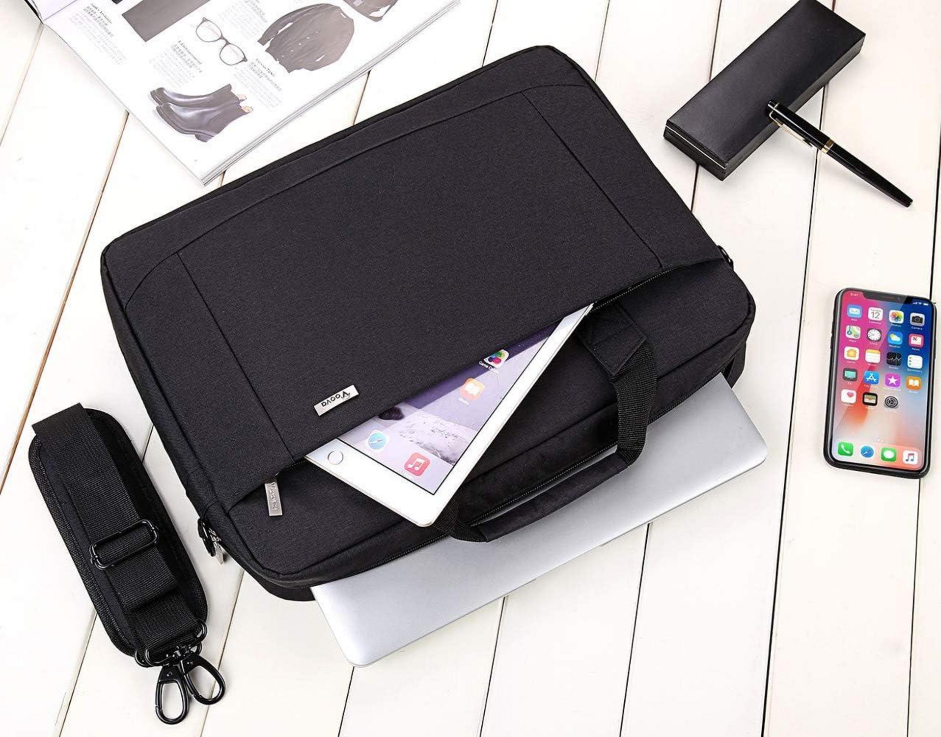 Große Laptoptasche 14-16 Zoll Laptop wasserdicht verdickt Schwarz