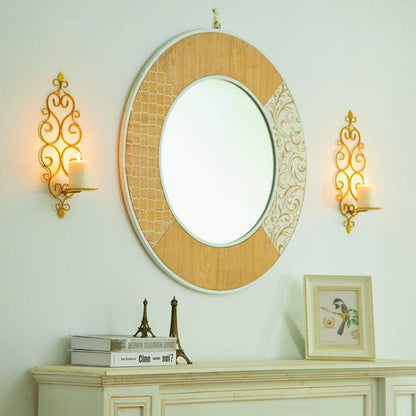 Sziqiqi Wandkerzenhalter Set Metall Gold Wohnzimmer