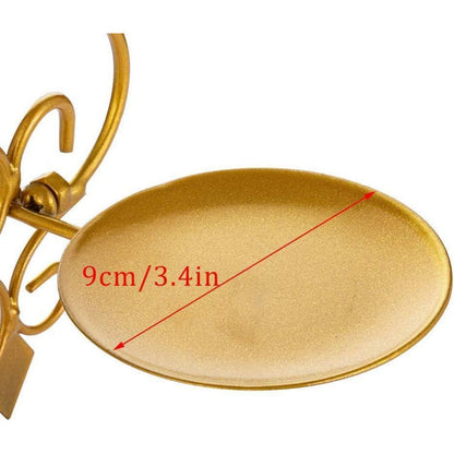 Sziqiqi Wandkerzenhalter Set Metall Gold Wohnzimmer