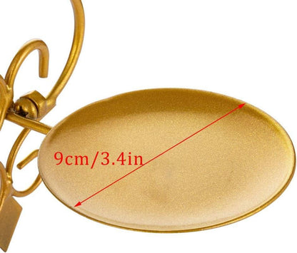 Wandkerzenhalter Wandleuchter Metall Teelichthalter Kerzenhalter Gold