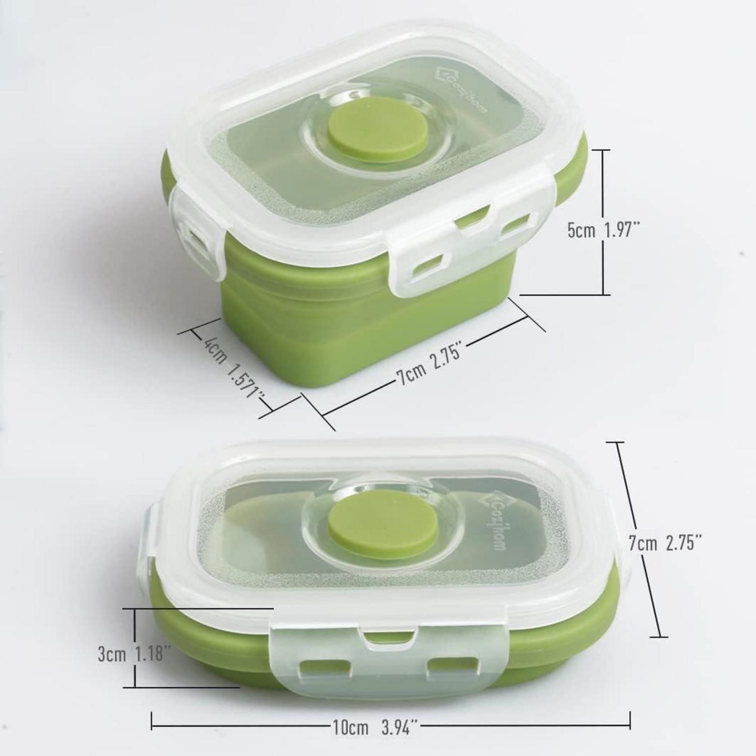 Zusammenklappbare Silikon Lebensmittelbehälter 4er Set 150ml BPA-frei