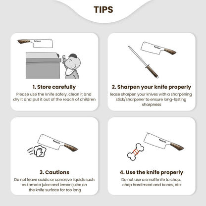 Velaze 8-tlg. Edelstahl Messerset Küchenmesser Block scharfe Klingen