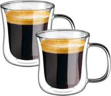 Doppelwandige Espressotassen Borosilikatglas 120ml Set 2er