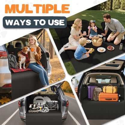 Looxmeer Kofferraumschutz Hund gesteppt mit Seiten- und