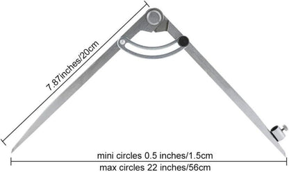 Großer Bleistift Markierung Zirkel  Wing Divider 200mm Leather Compass