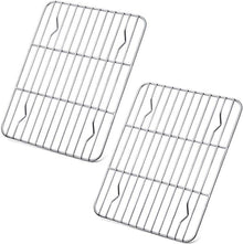 Abkühlgitter Edelstahl 2er-Set zum Braten Backen Grillen 24,5 x 19 x