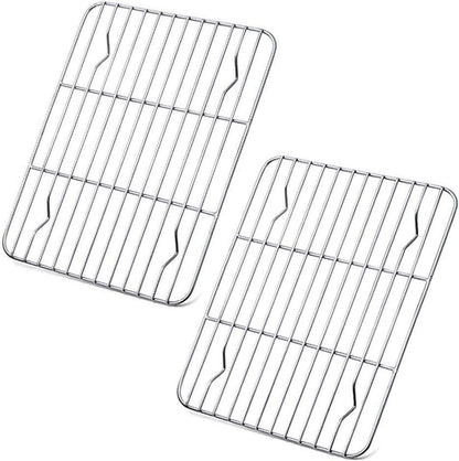 Abkühlgitter Edelstahl 2er-Set zum Braten Backen Grillen 24,5 x 19 x