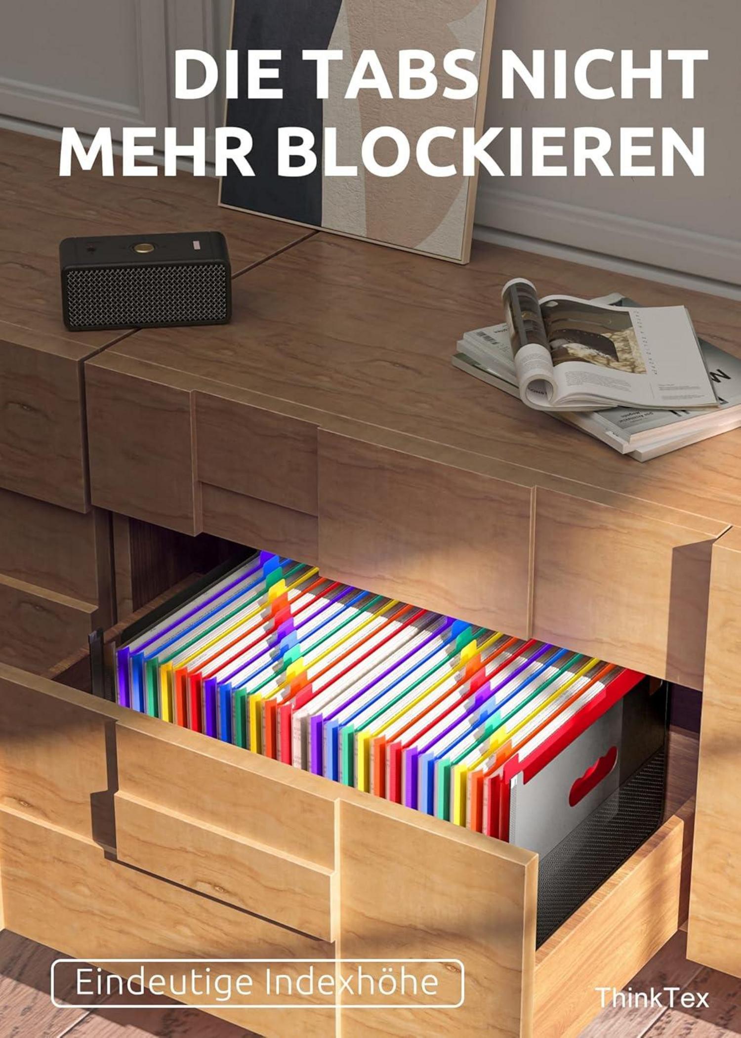 26 Fächer A4 Sortiermappe Organizer mit Netztasche - Multifunktionaler