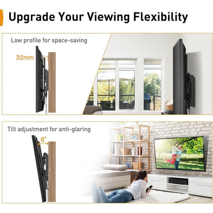 Neigbare TV Wandhalterung für 26-65 Zoll Flach/Curved TV