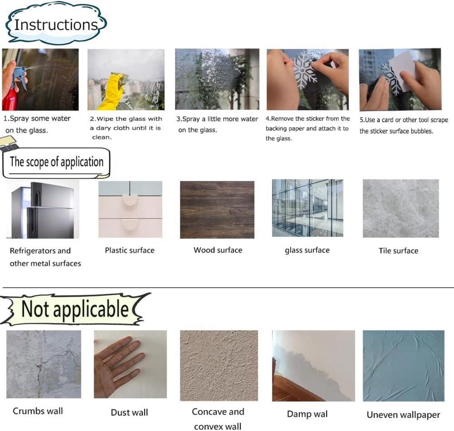 Weihnachtsfenster Statische Aufkleber abnehmbare Vinyl DIY Wand