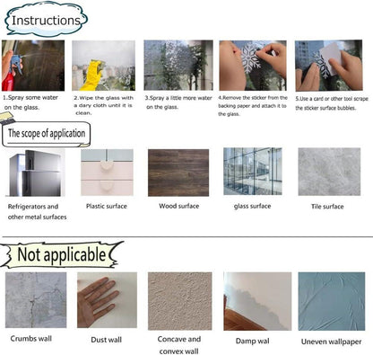 Weihnachtsfenster Statische Aufkleber abnehmbare Vinyl DIY Wand