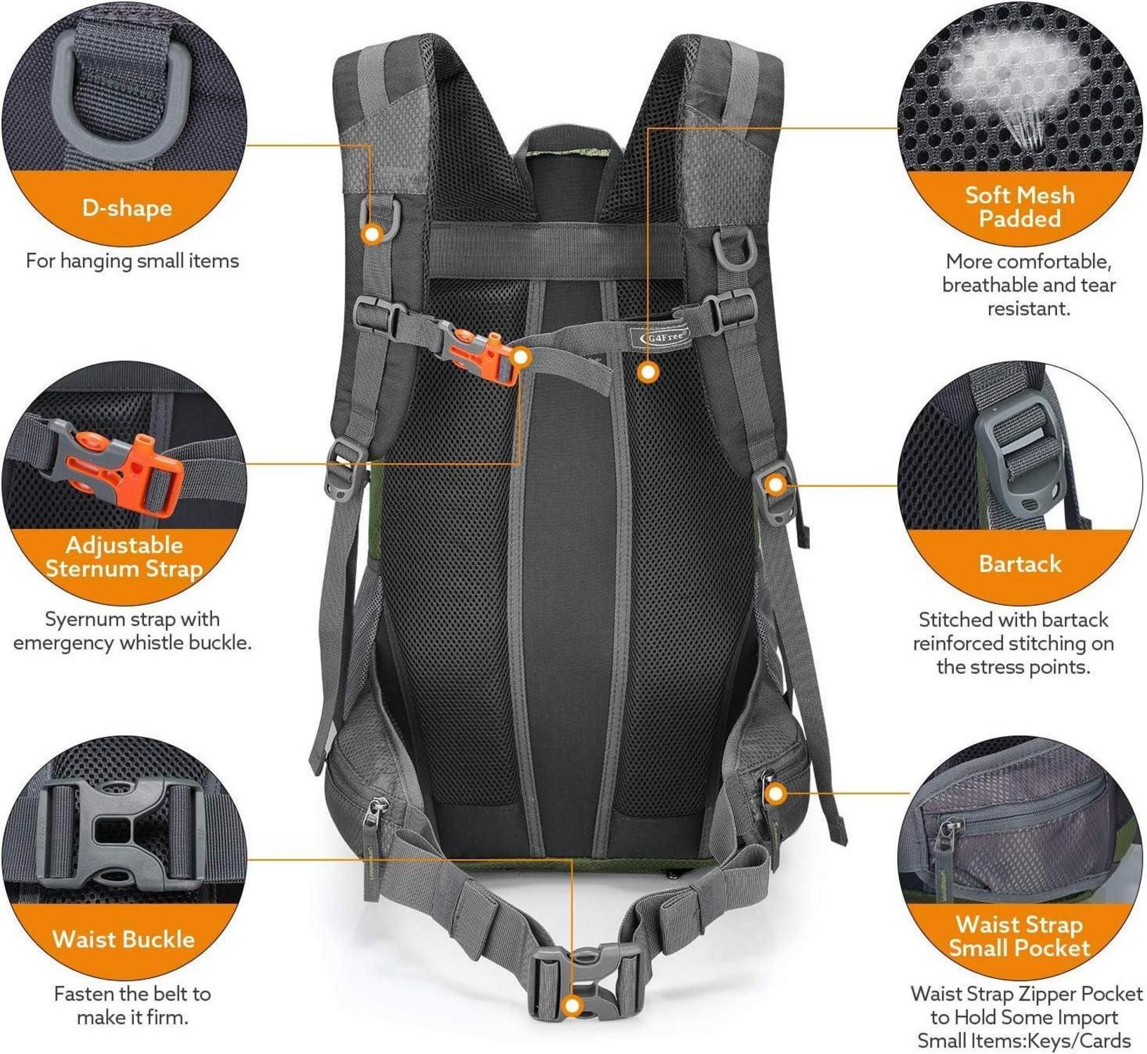 Wasserdichter Wanderrucksack 35 l Outdoor Trekking Tagesrucksack