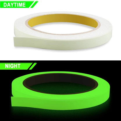 Fluoreszierendes Klebeband 2er Pack 10m x 10mm Nachleuchtend