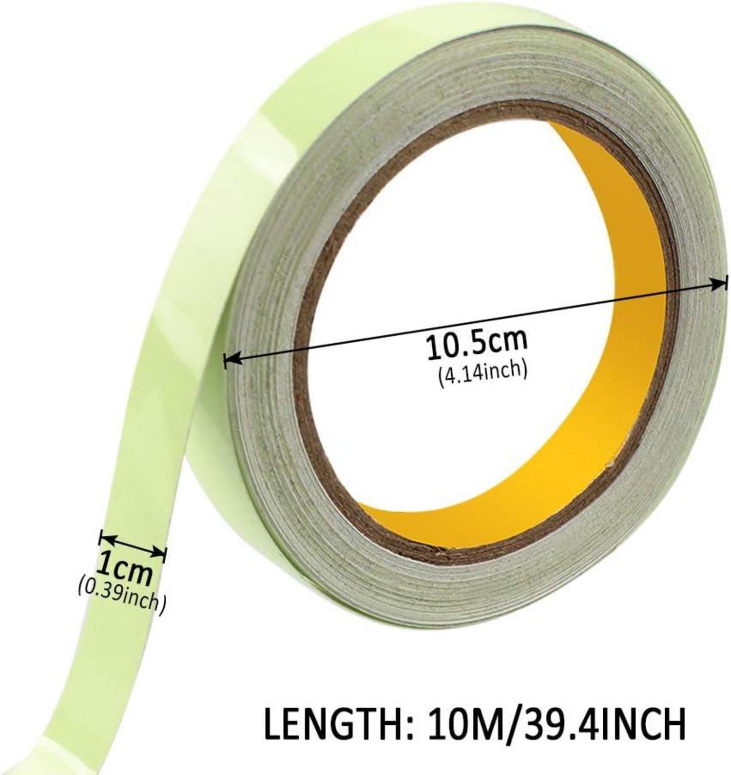 Fluoreszierendes Markierungsband 2 Stück Leuchtendes Tape 10mx10mm