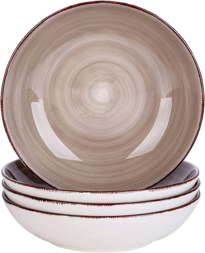 Suppenteller 4-teilig handbemalt Steingut Bella Set