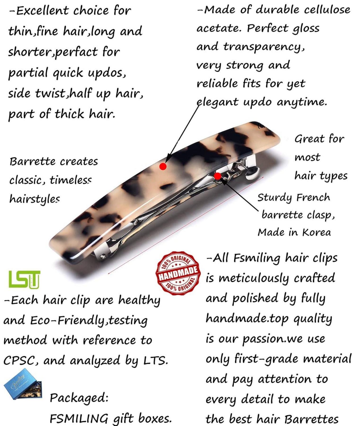 Haarspangen Damen Französische Automatische Schildpatt Clips