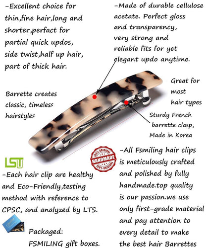 Haarspangen Damen Französische Automatische Schildpatt Clips