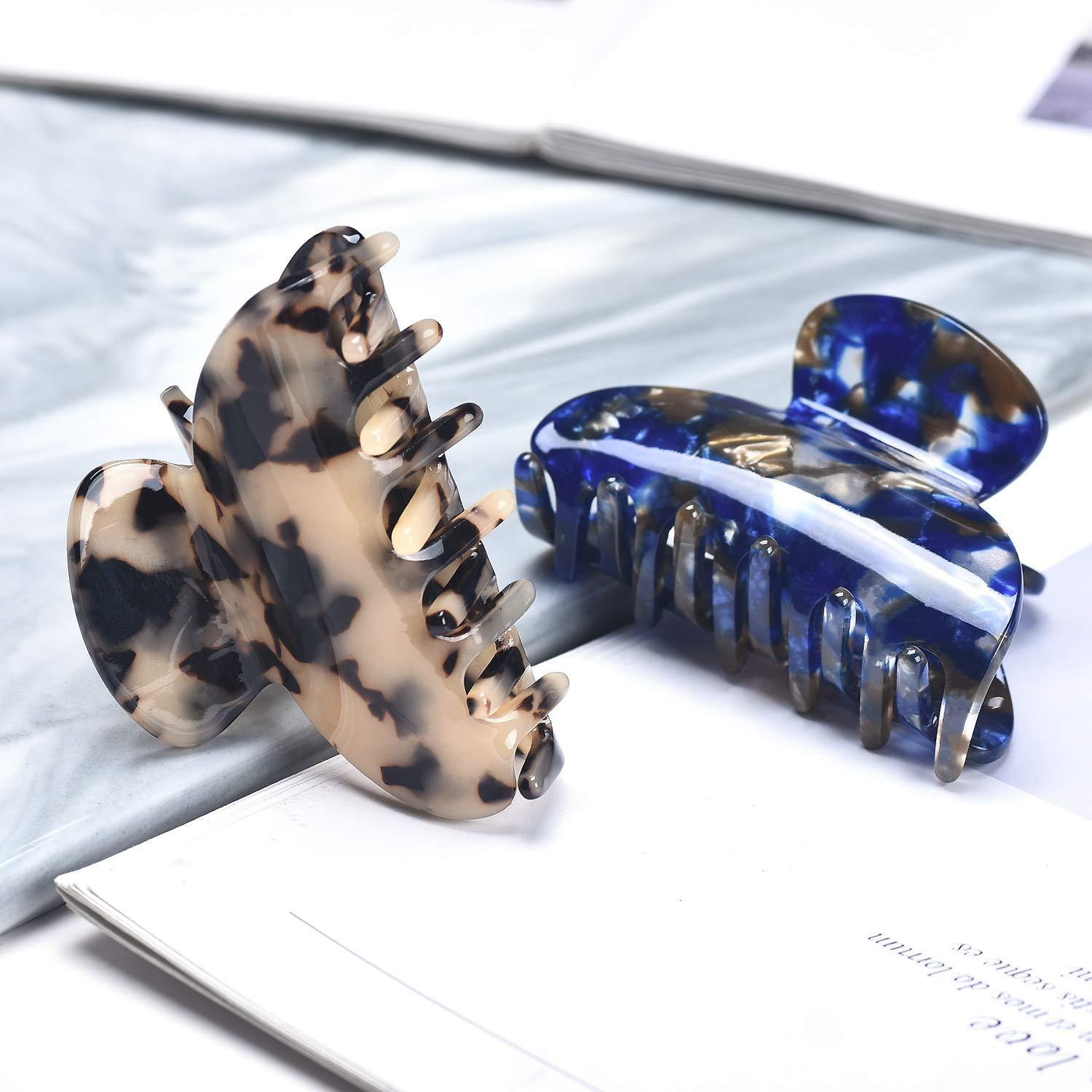 3er Set Mittelgroße Damen Haarklammer Acetat 6.5cm - Robust & Stilvoll