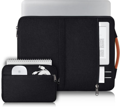 Laptoptasche 14 Zoll MacBook Air M2 Hülle Zubehörtasche Schwarz