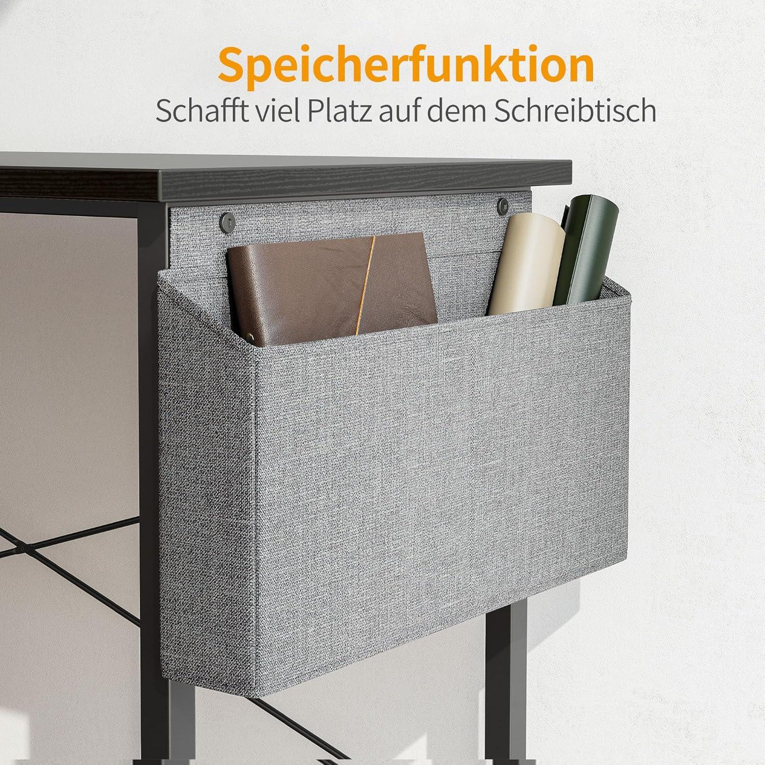 L-förmiger Computertisch 150x120cm Gaming-Tisch mit Monitorständer - Schwarz