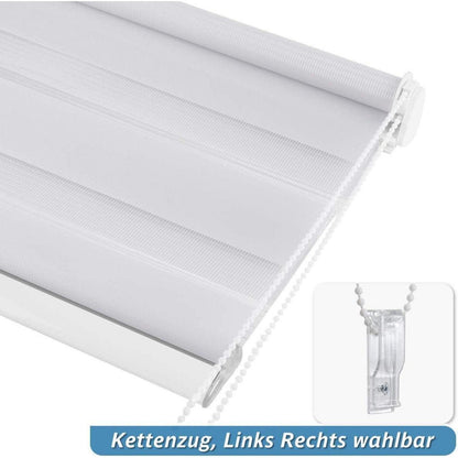 Rollos Plissee ohne Bohren Doppelrollo Klemmfix 40x130cm