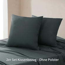 Kissenbezug 80x80 Grau Mikrofaser Reißverschluss Doppelpack