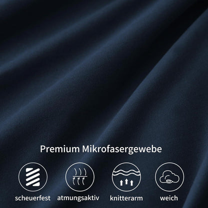 Kissenbezug 80x80 Dunkelblau Mikrofaser 2er Set mit