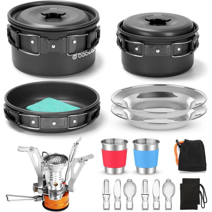 Leichtes Camping-Kochgeschirr-Set 1-2 Personen Trekking
