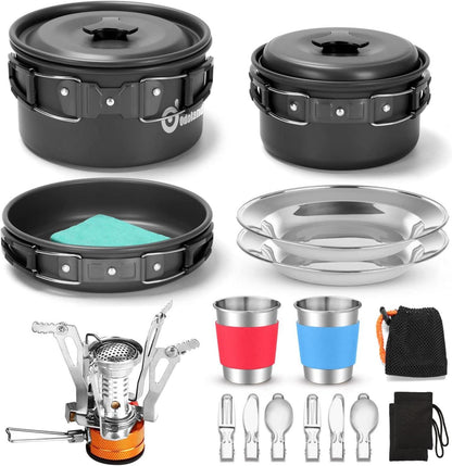 Leichtes Camping Kochgeschirr Set für Trekking Camping3273