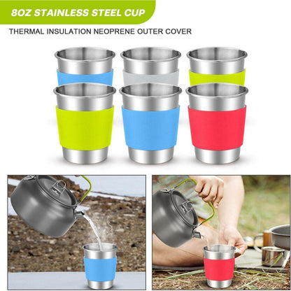 Odoland Camping Geschirr Set für 6 Personen - Outdoor