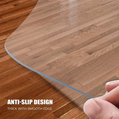 Stuhlmatte für Harte Böden 76x120cm transparente Holz-Fliesen Schutzmatte