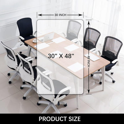Stuhlmatte für Harte Böden 76x120cm transparente Holz-Fliesen Schutzmatte