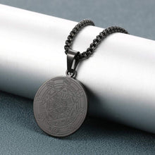 Erzengel Siegel Halskette Herren Edelstahl Amulett Anhänger
