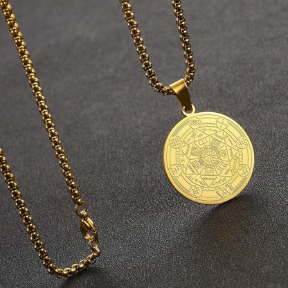 AFSTALR Halskette Herren 7 Erzengel Siegel Edelstahl Amulett