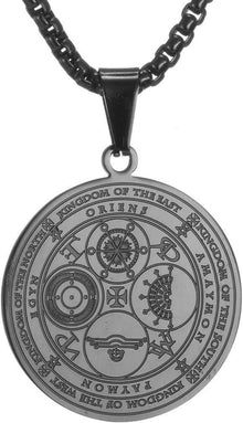 Halskette Erzengel Sieben Medaille Talisman Amulett Edelstahl