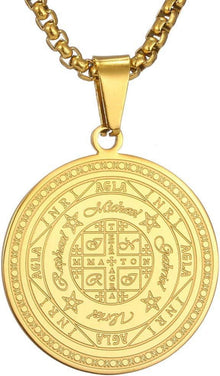 Erzengel Siegel Amulett Halskette Edelstahl Männer