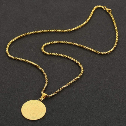 AFSTALR Edelstahl Halskette Herren Sieben Erzengel Siegel Talisman Amulett Solomonschmuck