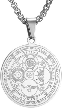 AFSTALR Erzengel-Siegel Halskette Herren Edelstahl Amulett