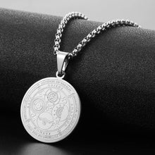 Herren Halskette 7 Erzengel Siegel Talisman Edelstahl