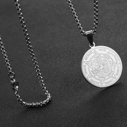 AFSTALR Halskette Herren 7 Erzengel Siegel Medaille Talisman