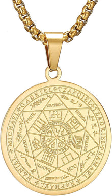 Erzengel Siegel Medaille Talisman Amulett Halskette Edelstahl